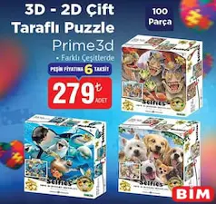 PRİME3D 3D-2D ÇİFT TARAFLI PUZZLE 100 PARÇA indirimli fiyat PRİME3D 3D-2D ÇİFT TARAFLI PUZZLE 100 PARÇA fiyat ve kampanya bilgisi